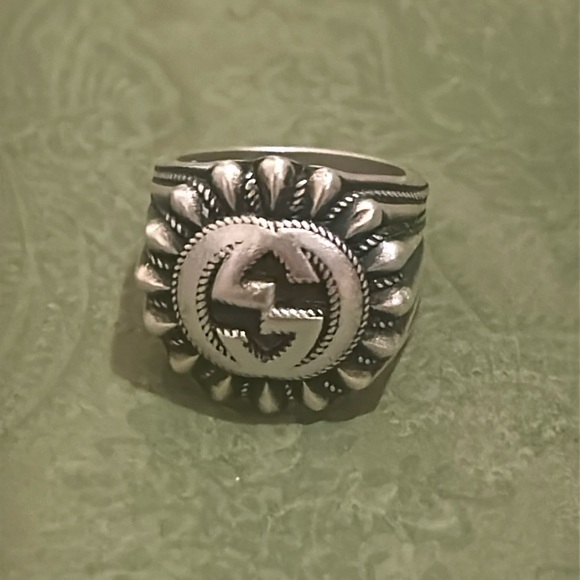 Gucci Interlocking G 20MM Silver 925 Ring - Picture 2 of 14